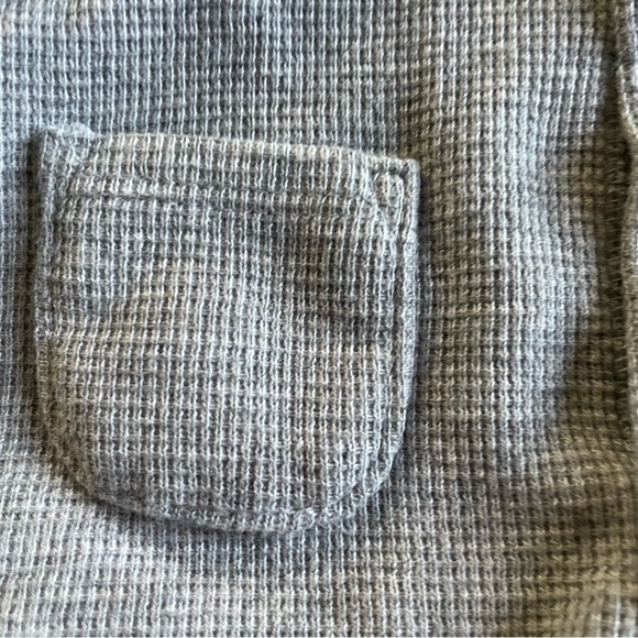 Waffle Cotton Knit Neutral Gray Set Baby 9M - Picture 5 of 6